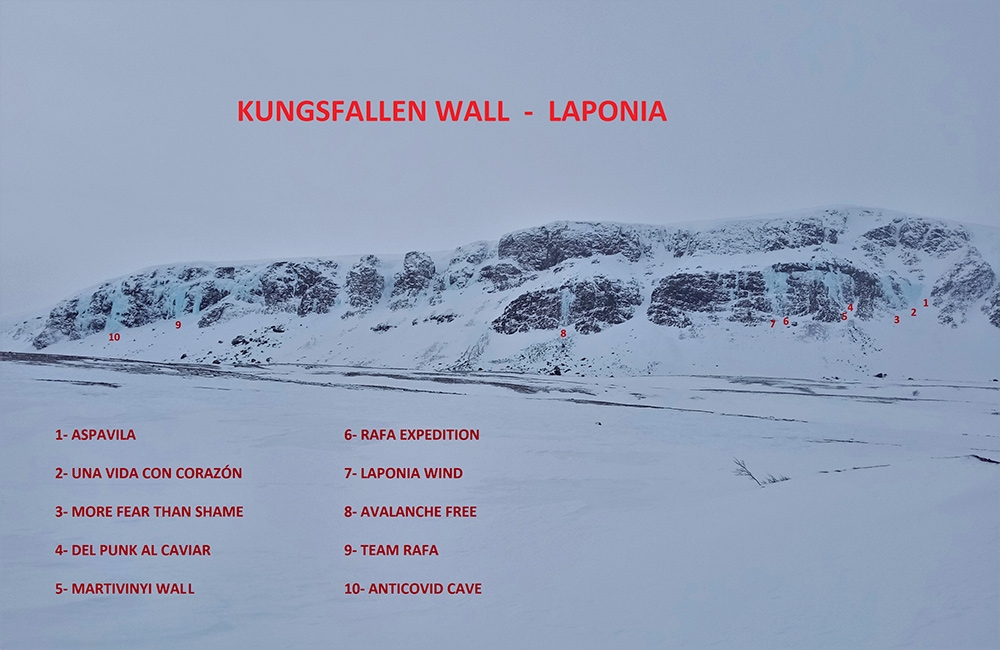 Ice climbing in Lapland, Sweden,  Rafa Vadillo