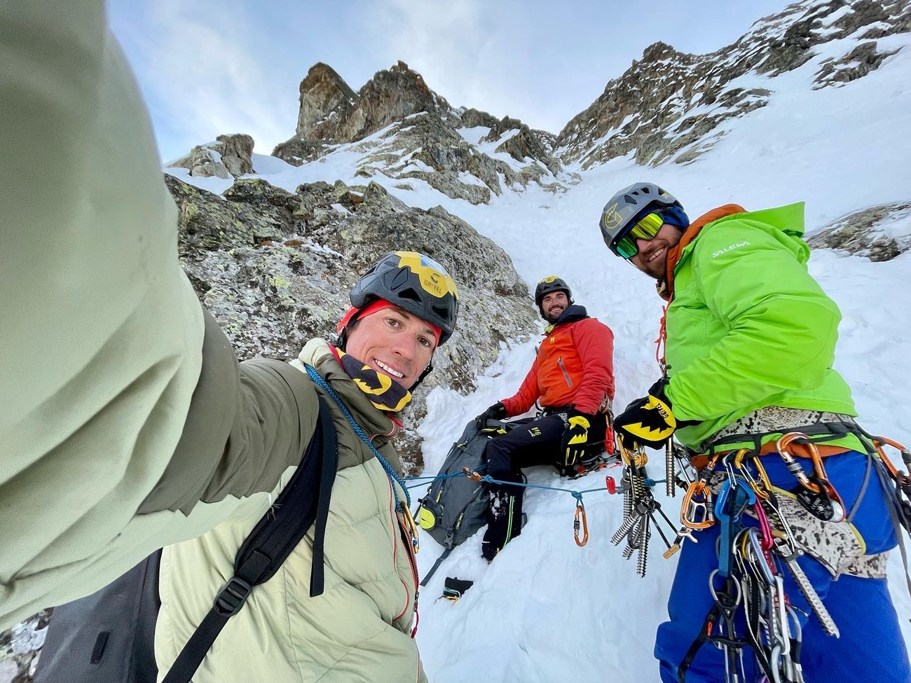 Mont Blanc du Créton, Petites Murailles, François Cazzanelli, Emrik Favre, Stefano Stradelli