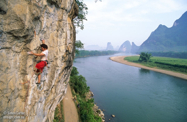 Rock climbing at Yangshuo, China