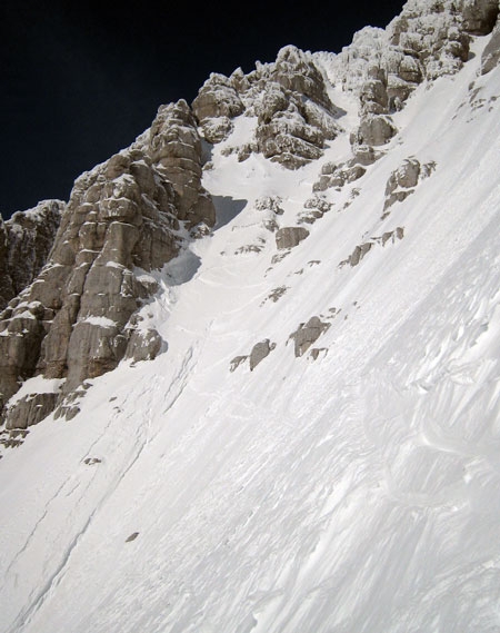 Jof di Montasio South Face, first ski descent of by Luca Vuerich