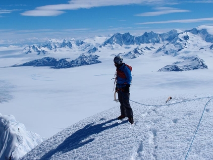 Corrado Korra Pesce - Corrado 'Korra' Pesce on the summit of Cerro Torre after having ascended Via dei Ragni together with Micheal Lerjen