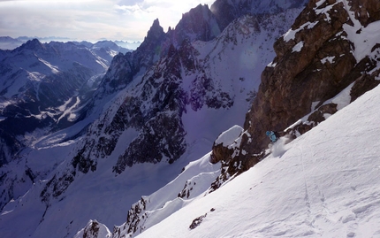 Mont Rochefort, first descent by Capozzi and Bigio on Mont Blanc