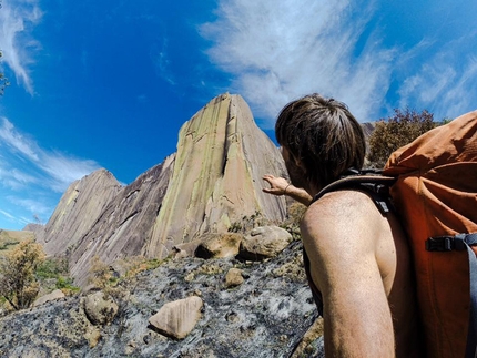 Sean Villanueva and Siebe Vanhee climb free in Madagascar