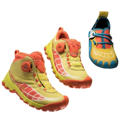 LaspoKids: La Sportiva presenta le scarpe e scarpette d’arrampicata per bambini - LaspoKid è la nuova linea di scarpette da arrampicata per bambini di La Sportiva.