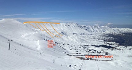 Libano scialpinismo - Scialpinismo in Libano: la parte meridionale della catena attorno allo Cedar’s ski resort. (7)