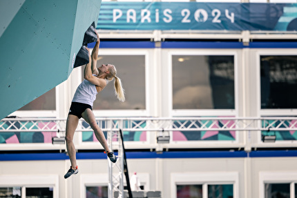 Giochi Olimpici Parigi 2024 - Giochi Olimpici Parigi 2024: Janja Garnbret in allenamento sulla parete di arrampicata sportiva utilizzata per le Olimpiadi