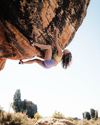 Michaela Kiersch Rocklands - Michaela Kiersch sending 'Nutsa' 8A in Rocklands, South Africa