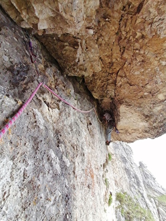 Grigna Nascente, Pala Piccola, Grignetta, Saverio De Toffol, Jorge Leonel Palacios - Giovanni Rivolta sul secondo tiro di 'Grigna Nascente' alla Pala Piccola, Grignetta