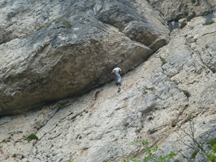 Grigna Nascente, Pala Piccola, Grignetta, Saverio De Toffol, Jorge Leonel Palacios - Giovanni Rivolta sul secondo tiro di 'Grigna Nascente' alla Pala Piccola, Grignetta