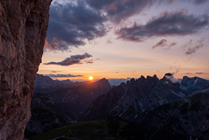 Space Vertigo Cima Ovest Tre Cime di Lavaredo, Felix Kiem, Patrick Tirler - Felix Kiem & Patrick Tirler making the first repeat of 'Space Vertigo' on Cima Ovest, Tre Cime di Lavaredo, Dolomites  (23-25/07/2024)