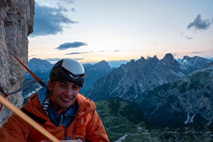 Space Vertigo Cima Ovest Tre Cime di Lavaredo, Felix Kiem, Patrick Tirler - Felix Kiem & Patrick Tirler making the first repeat of 'Space Vertigo' on Cima Ovest, Tre Cime di Lavaredo, Dolomites  (23-25/07/2024)