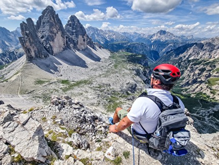 Via Ferrata Monte Paterno De Luca - Innerkofler, Tre Cime di Lavaredo, Dolomites -  Via Ferrata De Luca - Innerkofler on Monte Paterno, Tre Cime di Lavaredo, Dolomites