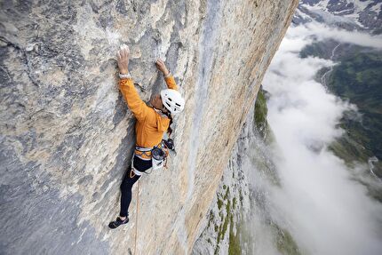 Katherine Choong Zahir, Wenden, Switzerland - Swiss climber Katherine Choong making he first female ascent of Zahir (8b+, 300m) at Wenden, Switzerland, 02/09/2024