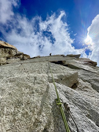 Rognon Vaudano Monte Bianco, Niccolò Bruni, Gianluca Marra - L'apertura di 'C'era una volta il West' al Rognon Vaudano, Monte Bianco (Niccolò Bruni, Gianluca Marra 27/08/2024)