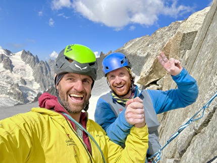 Rognon Vaudano Mont Blanc, Niccolò Bruni, Gianluca Marra - The first ascent of 'C'era una volta il West' on Rognon Vaudano, Mont Blanc (Niccolò Bruni, Gianluca Marra 27/08/2024)