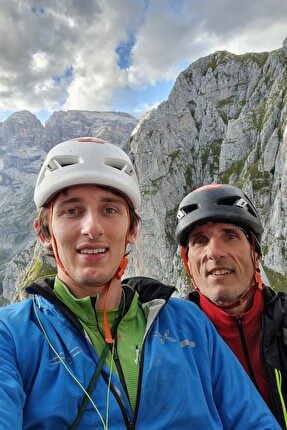 Cima Ghez, Valle d’Ambiez, Dolomiti di Brenta, Rolando Larcher, Alessandro Larcher - La Vita che verrà in Valle d’Ambiez (Dolomiti di Brenta):  Alessandro & Rolando Larcher,