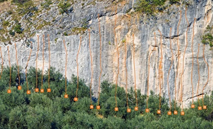 Calvario Arco - Le vie alla falesia di Calvario ad Arco