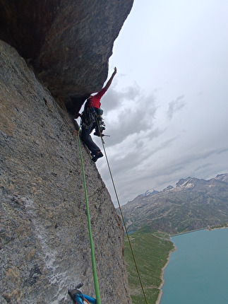 Valle Orco, Lago Serrù, Umberto Bado, Daniele Gallarato - L'apertura della via 'Perla del lago' alla Bastionata del Lago Serrù in Valle dell'Orco (Umberto Bado, Daniele Gallarato 19/07/2024)