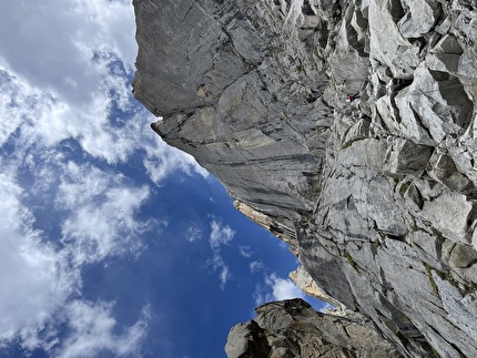 Azzardo Estremo, Sckem Braq, Nangma Valley, Pakistan, Chiara Gusmeroli, Matteo De Zaiacomo  - L'apertura di 'Azzardo Estremo' sullo Sckem Braq nella Nangma Valley in Pakistan (Chiara Gusmeroli, Matteo De Zaiacomo estate 2024)