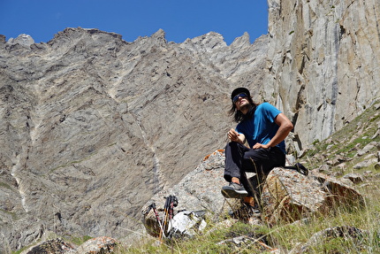 Azzardo Estremo, Sckem Braq, Nangma Valley, Pakistan, Chiara Gusmeroli, Matteo De Zaiacomo  - L'apertura di 'Azzardo Estremo' sullo Sckem Braq nella Nangma Valley in Pakistan (Chiara Gusmeroli, Matteo De Zaiacomo estate 2024)