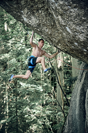 Michał Korban - Michał Korban sending Action Directe (9a) in Frankenjura, Germany on 25 September 2024