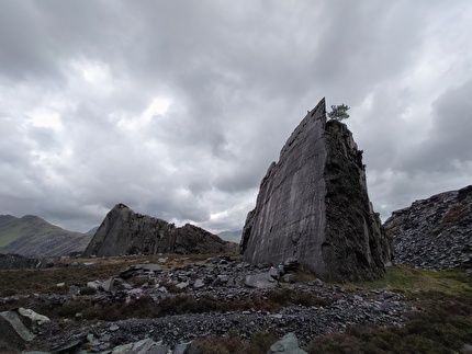 Arrampicata in Galles, Caterina Bassi, Martino Quintavalla - Arrampicata in Galles: Seamstress slab - Serengeti, Llanberis