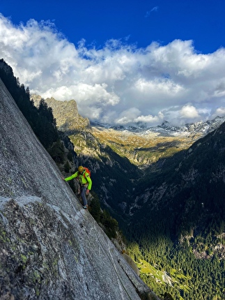 Carlo Gallavresi - Carlo Gallavresi sulla Luna Nascente in Val di Mello