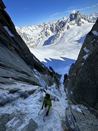 Carlo Gallavresi - Carlo Gallavresi nel Supercouloir al Mont Blanc du Tacul