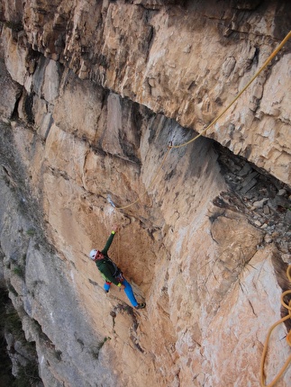 Monte Cimo, Brentino, Val d'Adige, Davide Dallera, Davide Iotti, Cristina Oldrati, Matteo Rivadossi - Davide Dallera su L1 di 'Transgemica' alle Pale Basse, Monte Cimo