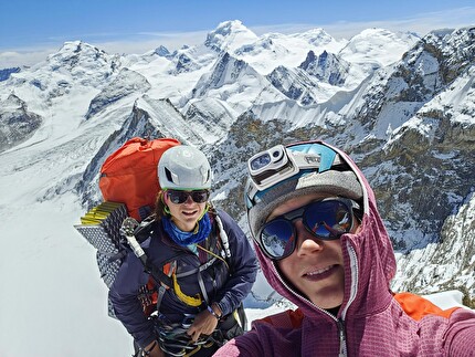 Lalung Women’s Expedition, India, Ana Baumgartner, Urša Kešar, Anja Petek, Patricija Verdev - Patricija Verdev and Anja Petek climbing Lalung I