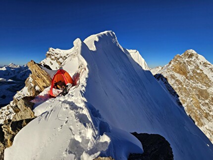 Lalung Women’s Expedition, India, Ana Baumgartner, Urša Kešar, Anja Petek, Patricija Verdev - Durante la prima salita di Lalung I (Anja Petek, Patricija Verdev estate 2024)