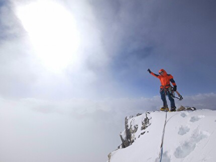 Lalung Women’s Expedition, India, Ana Baumgartner, Urša Kešar, Anja Petek, Patricija Verdev - Anja Petek on the summit of Lalung I (Anja Petek, Patricija Verdev summer 2024)