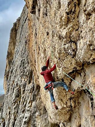 Dolomiti Race, Piz Ciavazes, Sella, Christoph Hainz - Christoph Hainz sulla sua via 'Dolomiti Race', Piz Ciavazes, Sella, Dolomiti