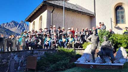 A San Martino di Castrozza inaugurato il monumento dedicato a Michele Bettega, Bortolo Zagonel e le prime Guide Alpine del Primiero