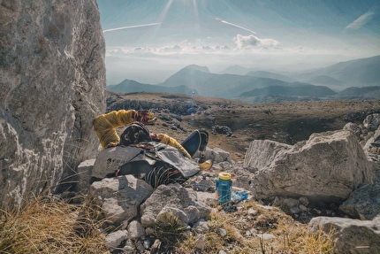 Andrea Lanfri - Andrea Lanfri durante il suo viaggio sulle montagne del Centro Italia