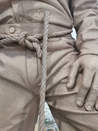 San Martino di Castrozza, Dolomiti - Le varie fasi della lavorazione delle statue di Michele Bettega e Bortolo Zagonel