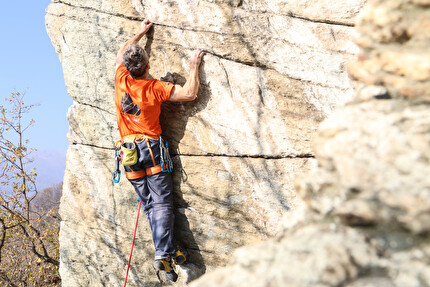 Campambiardo, Val di Susa - Durante la festa di conclusione dei lavori di richiodatura della falesia di Campambiardo, Val di Susa, effettuati da Rock Care