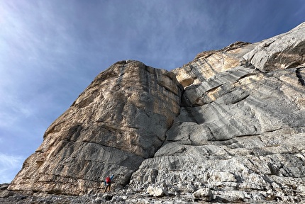 Piz Parom, Dolomites, Simon Kehrer, Hubert Eisendle - The first ascent of 'Via dla Surité' on Piz Parom (Simon Kehrer, Hubert Eisendle 05/11/2024)