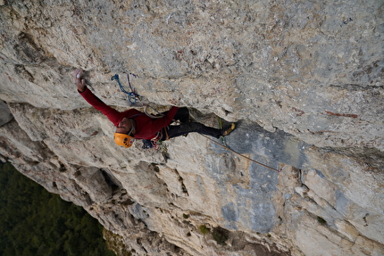 Monte Campolongo, Prealpi Vicentine, Nicola Bertoldo, Ivo Maistrello - L'apertura di 'Essenza' al Monte Campolongo, Prealpi Vicentine (Nicola Bertoldo, Ivo Maistrello 13-14/07/2024)