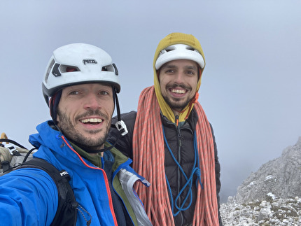 Alla Torre dei Feruch (Dolomiti Bellunesi) Davide Cassol e Gabriele Walicki scoprono 'I sogni di Brunner'