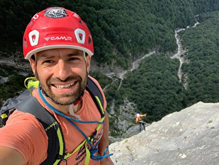 Matteo Motta - Matteo Motta in arrampicata sul Pizzo d’Eghen