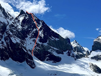 Cerro Trono Blanco, Torres del Paine, Patagonia, Seb Pelletti, Hernan Rodriguez - Making the first ascent of 'Ultima Ronda' on the south face of Cerro Trono Blanco, Torres del Paine, Patagonia (Sebastian Pelletti, Hernan Rodriguez 06/12/2024)