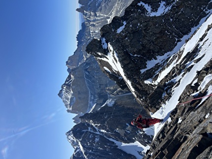 Cerro Trono Blanco, Patagonia, Seb Pelletti, Hernan Rodriguez - Making the first ascent of 'Ultima Ronda' on the south face of Cerro Trono Blanco, Torres del Paine, Patagonia (Sebastian Pelletti, Hernan Rodriguez 06/12/2024)