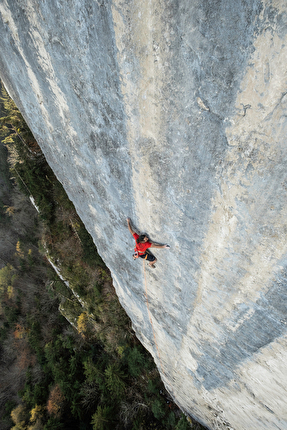 Alex Huber  - Alexander Huber making the first ascent of 'Mythos' (8c+) at Barmsteine