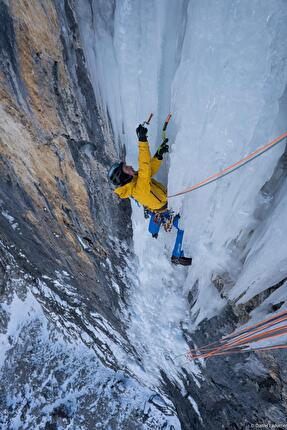 Mur de Pisciadù, Sella, Dolomiti, Daniel Ladurner, Alex Piazzalunga - La prima ripetizione di 'Hybrid' al Mur de Pisciadù nel gruppo del Sella, Dolomiti (Daniel Ladurner, Alex Piazzalunga 17/12/2024)