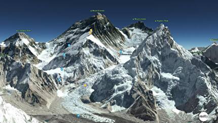 Jost Kobusch Everest West Ridge winter solo - The route Jost Kobusch plans to climb on Everest