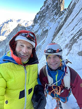 Sciora Dafora, Sciora di Fuori, Roger Schäli, Peter von Känel - Making the first ascent of 'Methadone' on the NNE face of Sciora Dafora in Switzerland (Roger Schäli, Peter von Känel 31/12/2024)