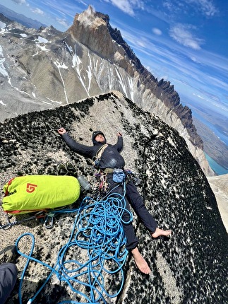 La Mascara, Torres del Paine, Patagonia, Sebastian Pelletti, Hernan Rodriguez - The first ascent of 'Alborada' on the west face of La Mascara, Torres del Paine, Patagonia (Sebastian Pelletti, Hernan Rodriguez 28-29/12/2024)