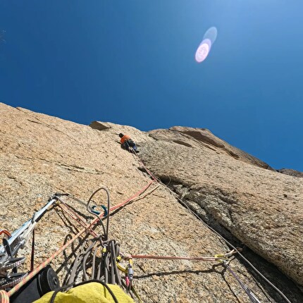 El Mochito, Patagonia, Matias Korten, Ignacio Mulero - The first ascent of 'Eternal Flauta' on El Mochito in Patagonia (Mati Korten, Ignacio Mulero 12/2024)