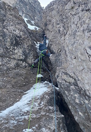 Sappada Cascate di ghiaccio - L'apertura di 'L’Orco non va mai in vacanza' in Valle di Enghe a Sappada (Gianni Dorigo, Samuel Straulino 22/01/2025)